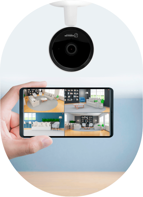 Câmera Wi-Fi e celular com app de monitoramento